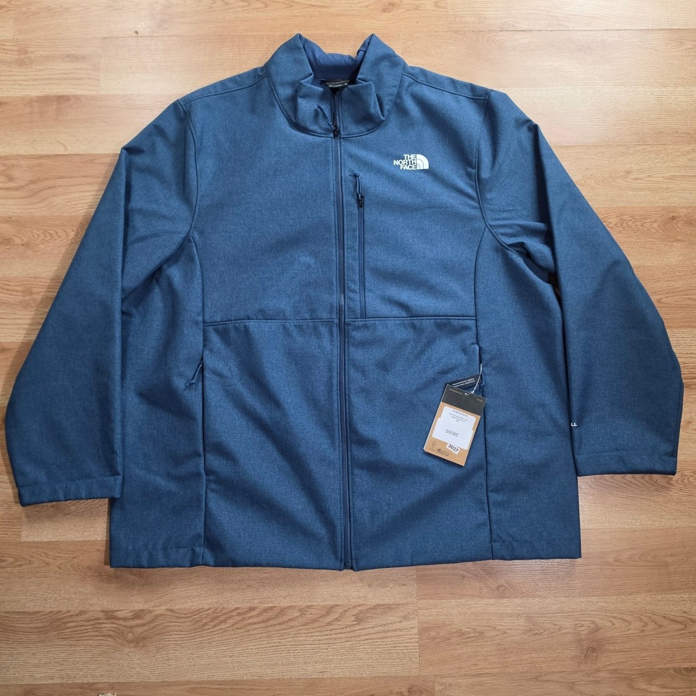 The North Face Apex Bionic 3 Jacket Mens 2X Shady Blue Heather Softshell NF0A84J